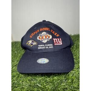 Vintage 2001 Super Bowl XXXV Snapback Hat Ravens vs Giants NFL Twins OSFA NWT